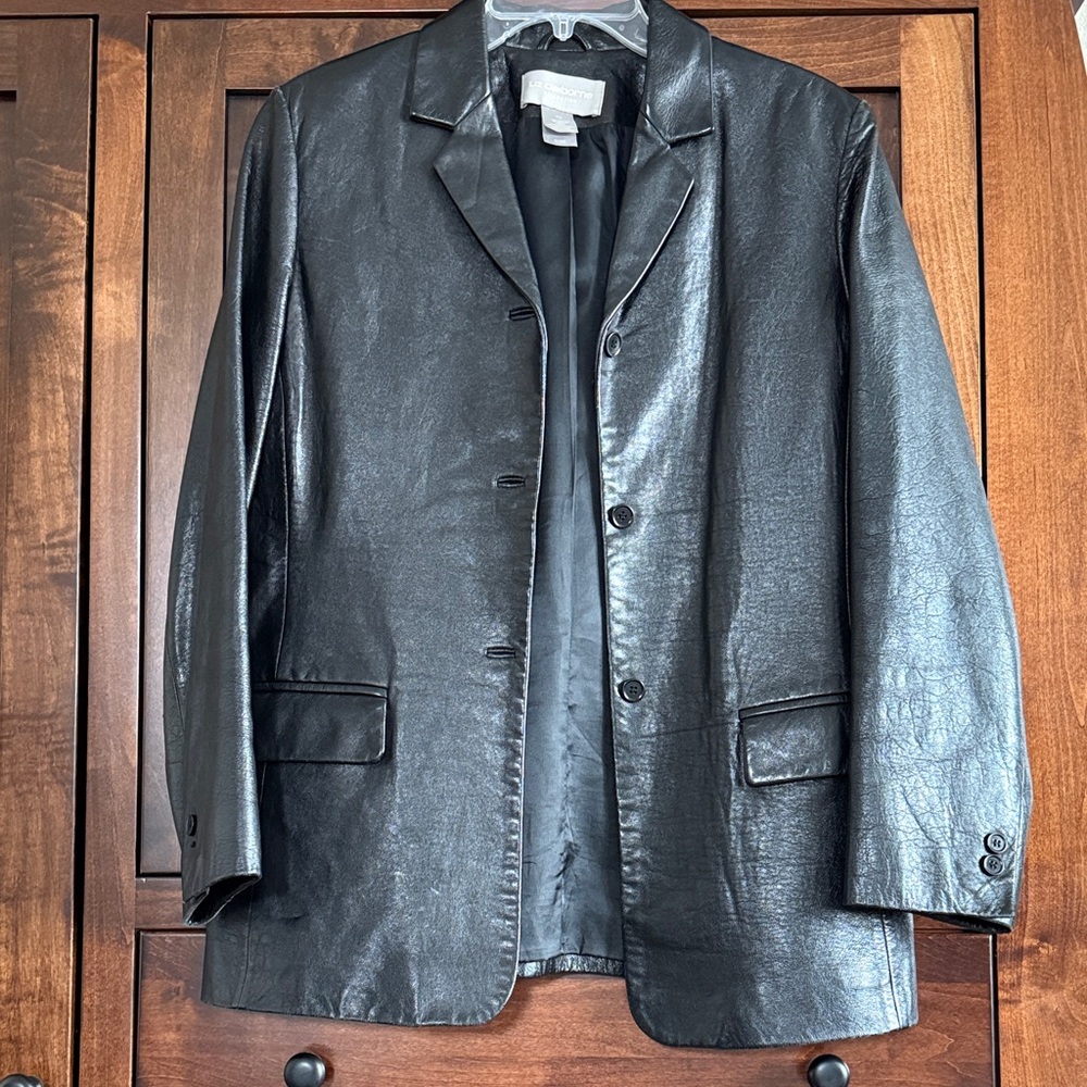 Black Leather Blazer